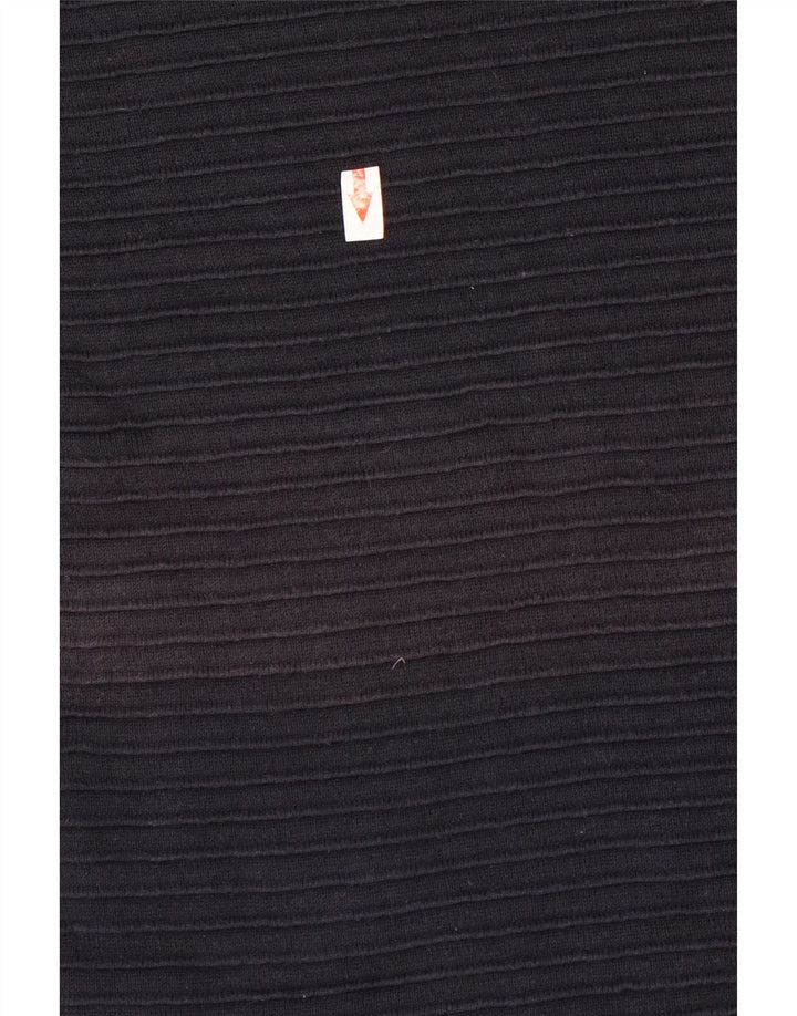 French Connection Jersey de cuello redondo para hombre de algodón azul marino mediano