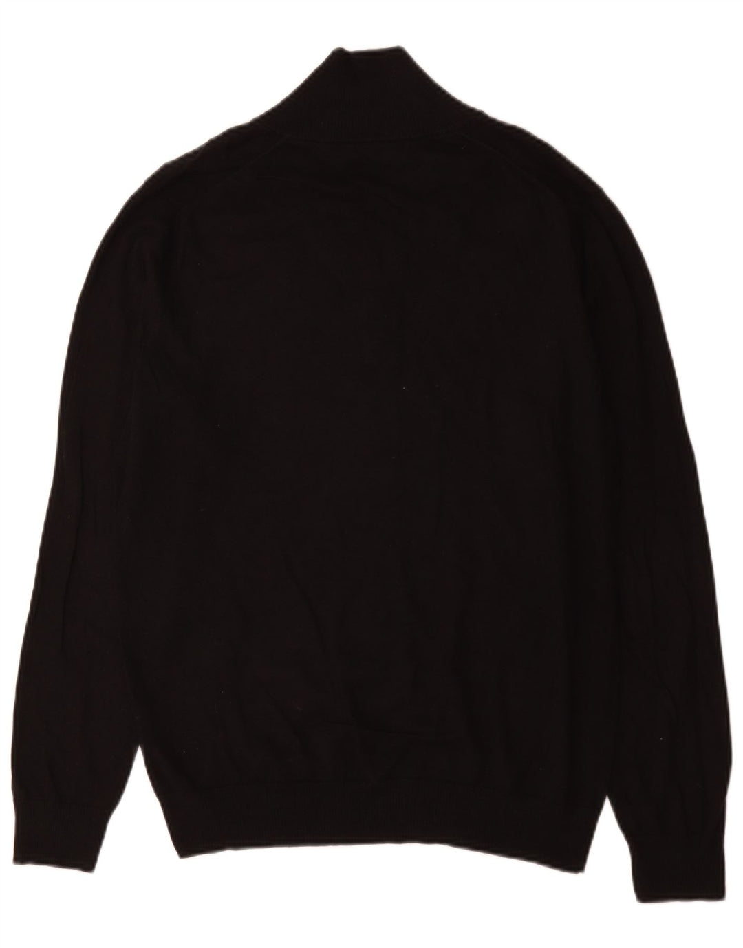 Reiss Jersey con cuello y botones para hombre, talla grande, algodón negro
