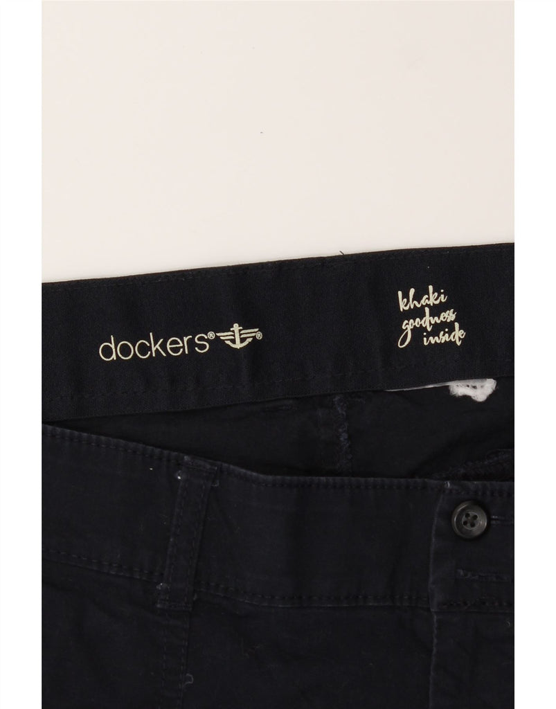 DOCKERS Womens Khakis Straight Capri Trousers W39 L19 Navy Blue Vintage Dockers and Second-Hand Dockers from Messina Hembry 