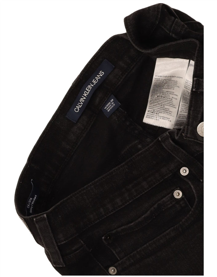 CALVIN KLEIN Vaqueros pitillo Moulante para hombre W31 L30 Algodón gris