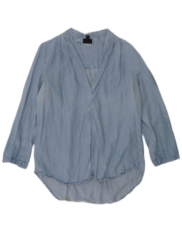 MOSSIMO Blusa de manga larga para mujer UK 46 Large Lyocell azul