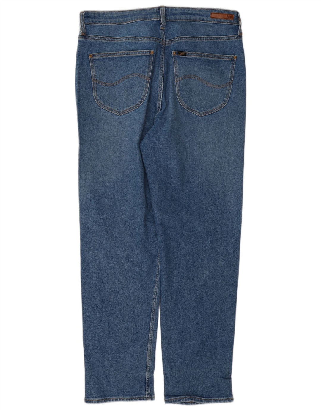 Lee Jeans rectos Carol para hombre W33 L29 Algodón azul