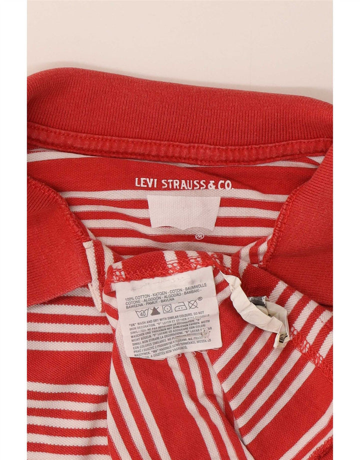 Polo Levi's Hombre De Algodón A Rayas Rojo Medio