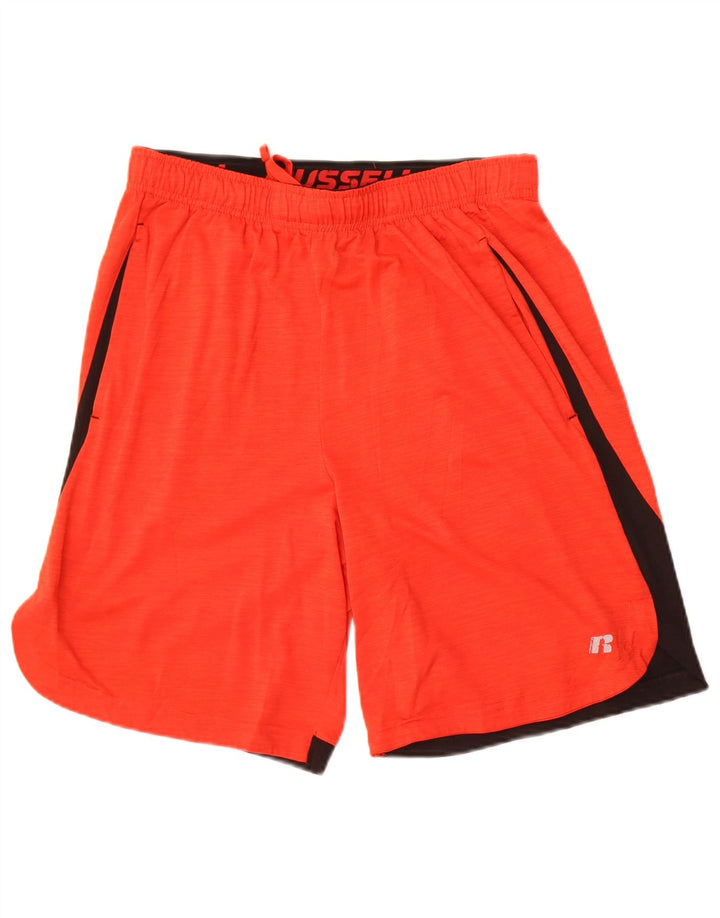 Pantalones cortos deportivos Russell Athletic para hombre con bloques de color rojo mediano