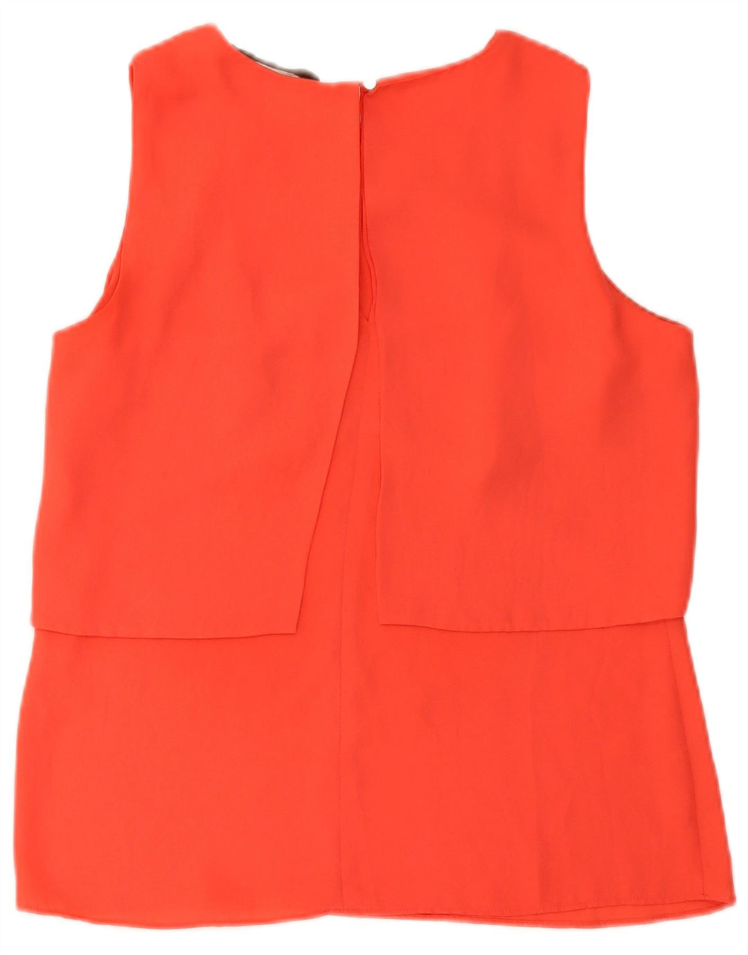 Zara Mujer Blusa Sin Mangas Top UK 42 Medio Naranja
