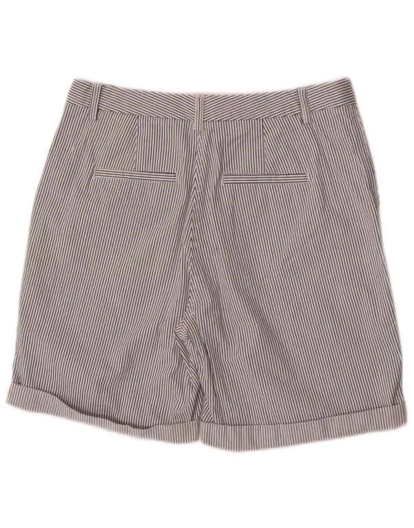Marks & Spencer Pantalones cortos chinos para mujer UK 10 Small W28 Algodón blanco a rayas