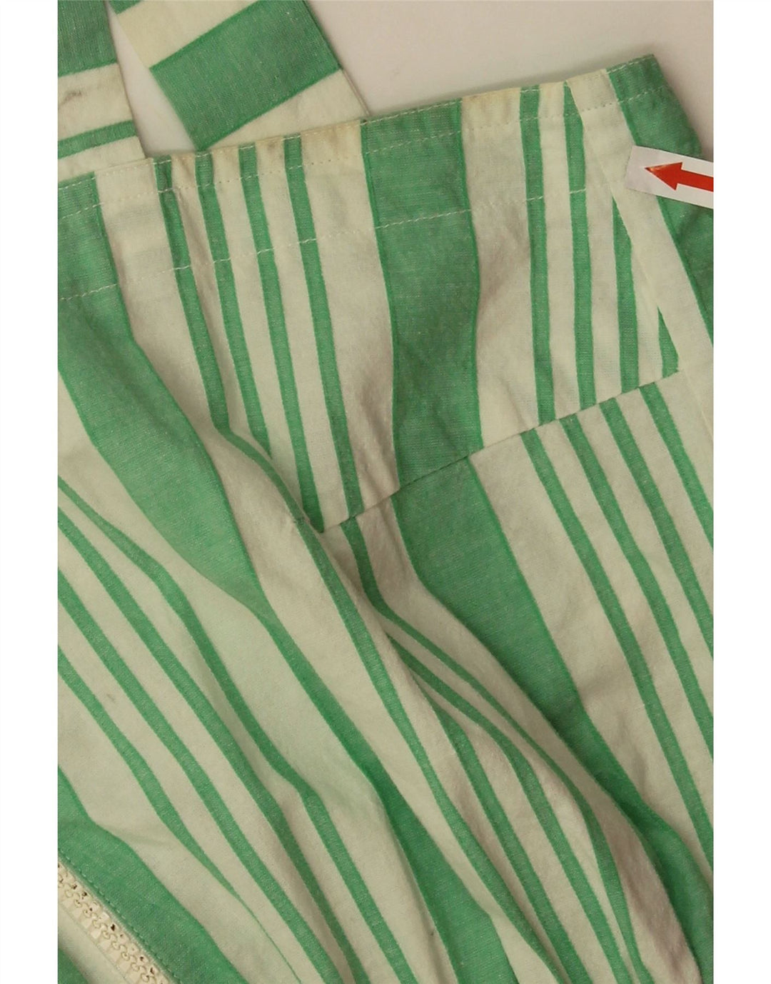 Vintage mujer playsuit Reino Unido 12 rayas verdes medianas