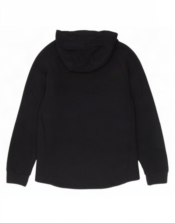 Puma Sudadera con capucha y cremallera para hombre, talla grande, algodón negro