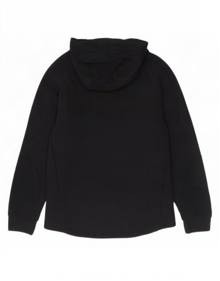 Puma Sudadera con capucha y cremallera para hombre, talla grande, algodón negro