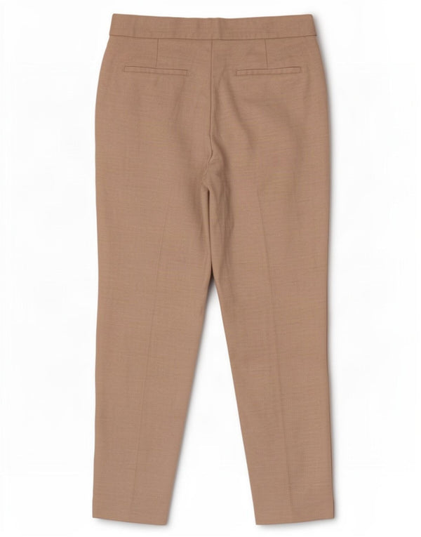 Zara Pantalón chino cónico para mujer EU 36 Small W26 L27 Poliéster beige