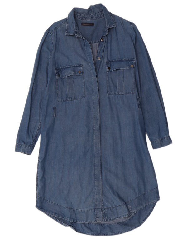 Marks & Spencer Vestido camisero vaquero para mujer UK 44 Algodón azul grande