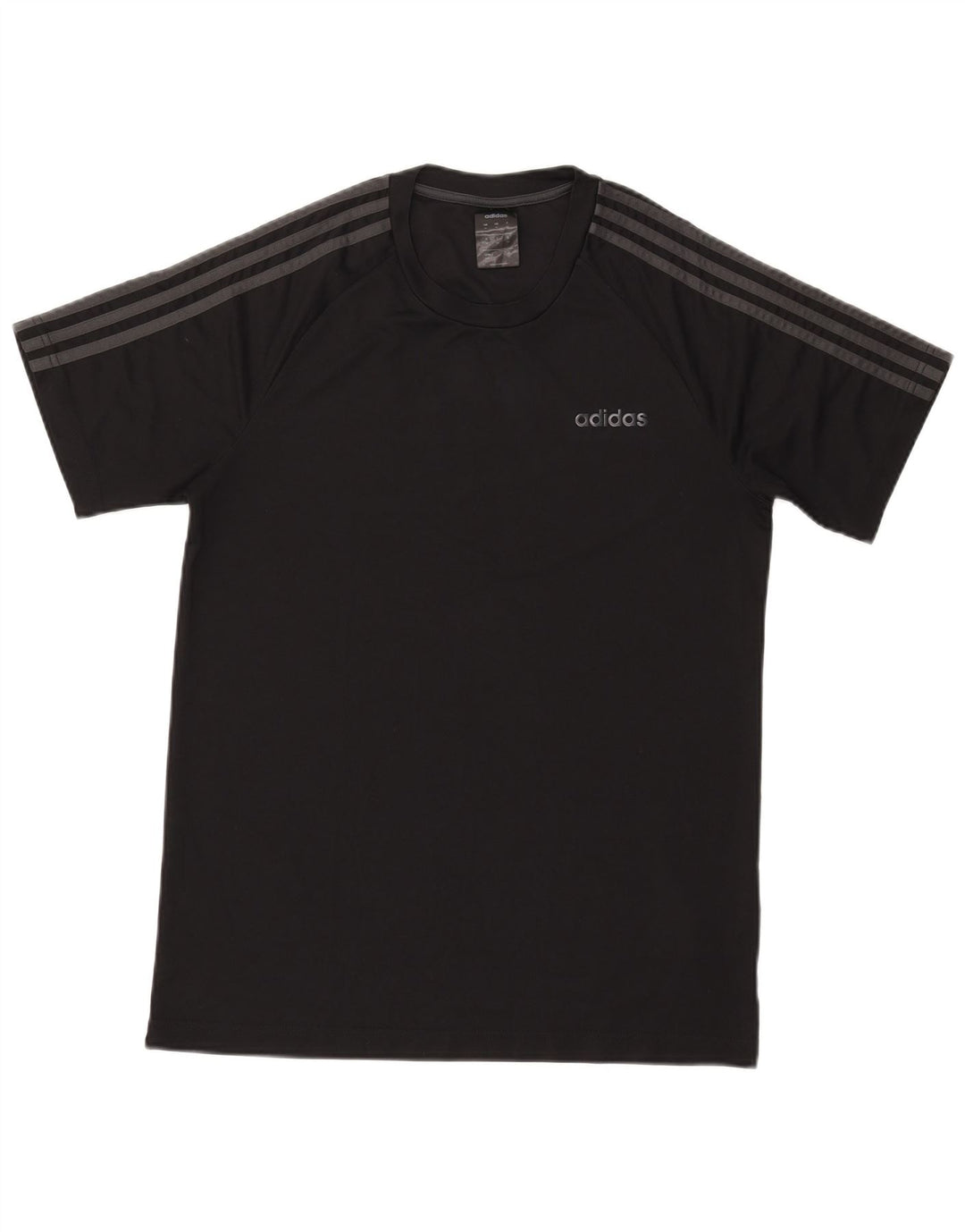 ADIDAS Camiseta Climalite para hombre Top Mediano Negro Poliéster