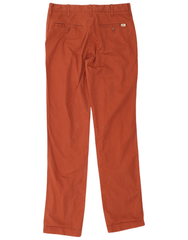Lacoste Pantalón chino recto para hombre Talla 40 Mediano W32 L34 Algodón marrón