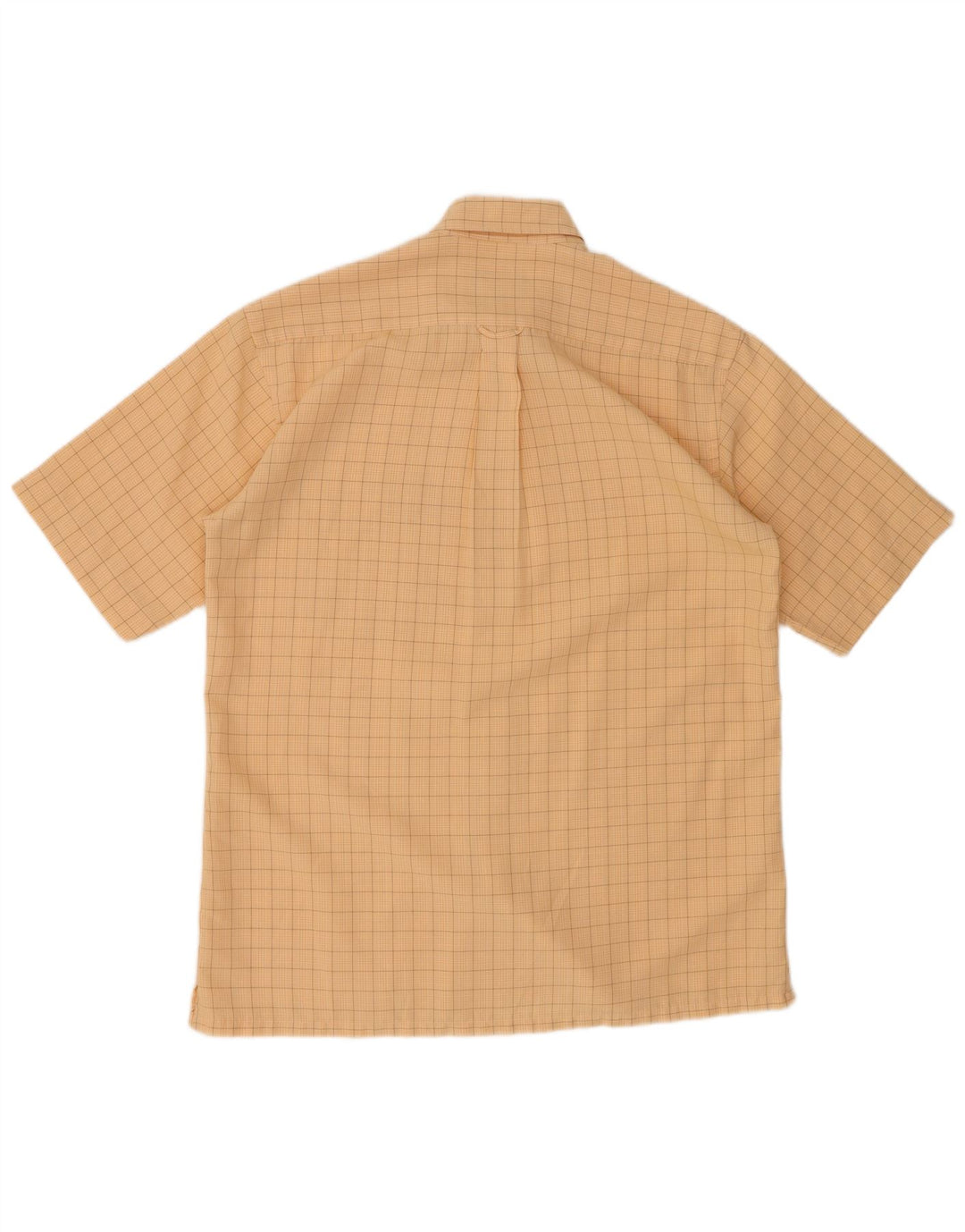 PIERRE CARDIN Camisa Manga Corta Hombre Modal Cuadros Amarillo Medio