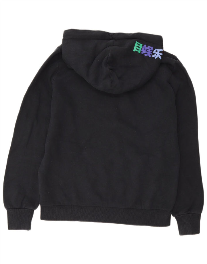 Superdry Jersey con capucha gráfica para mujer Reino Unido 44 Grande Algodón negro