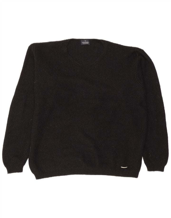 Trussardi Jersey Con Cuello De Pico Large Negro Poliamida