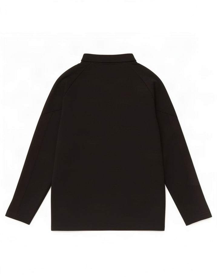 Puma - Chándal para niño con cremallera y cuello, 7-8 años, poliéster negro