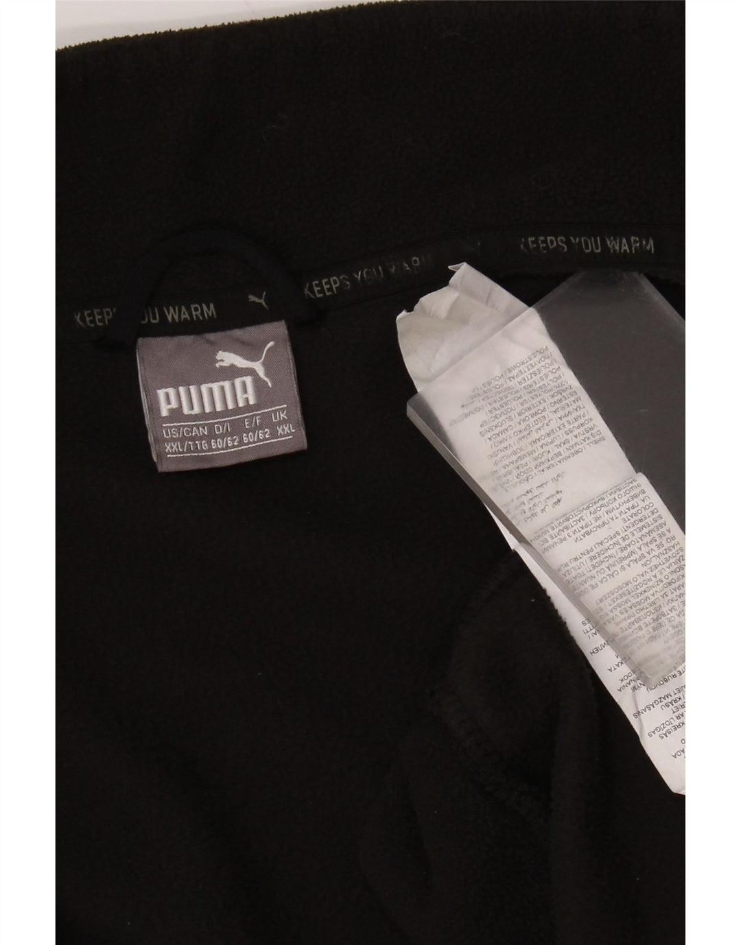 PUMA Chaqueta polar para hombre 2XL Poliéster negro
