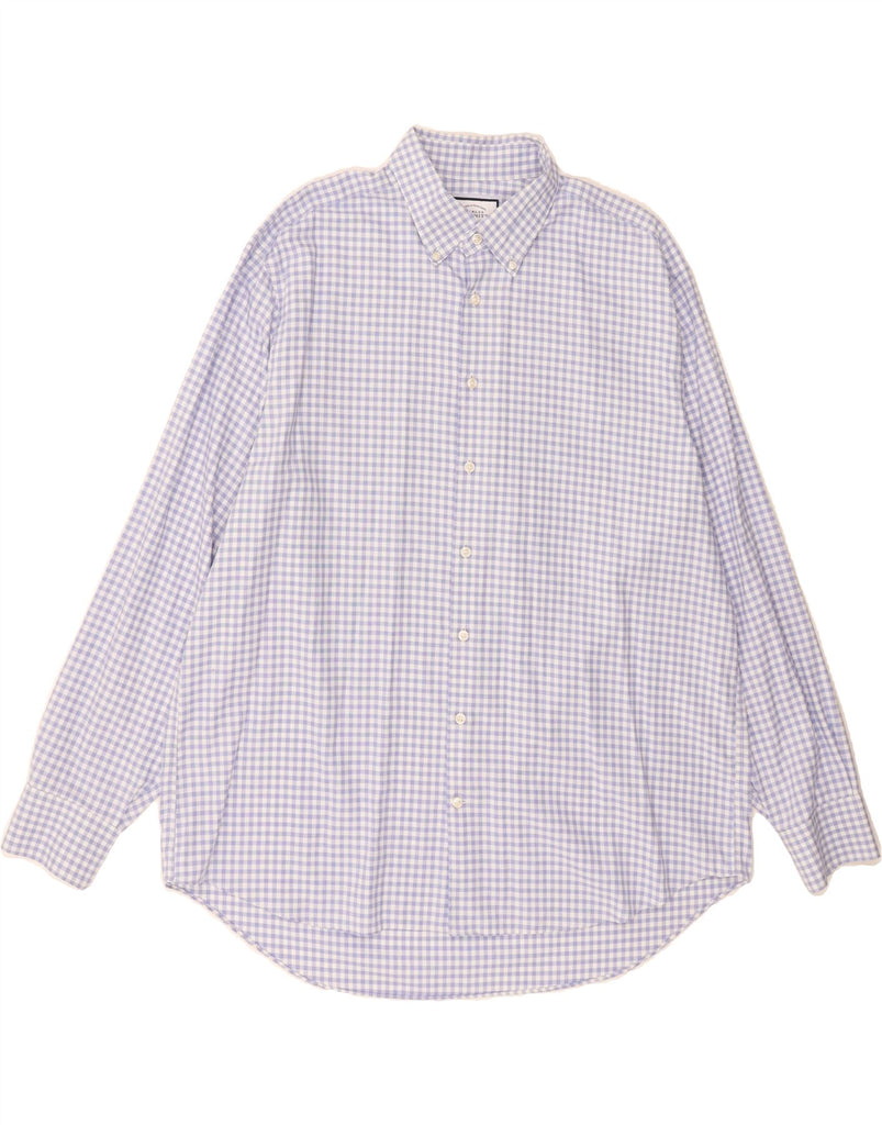 CHARLES TYRWHITT Mens Classic Fit Shirt Size 18/46 2XL Blue Gingham Cotton Vintage Charles Tyrwhitt and Second-Hand Charles Tyrwhitt from Messina Hembry 