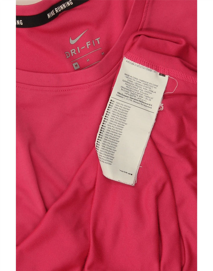 Nike Camiseta para correr Dri Fit para mujer UK 40 Poliéster rosa medio