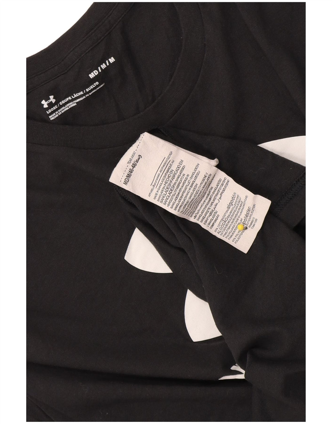 Under Armour Camiseta gráfica para hombre Top mediano de algodón negro