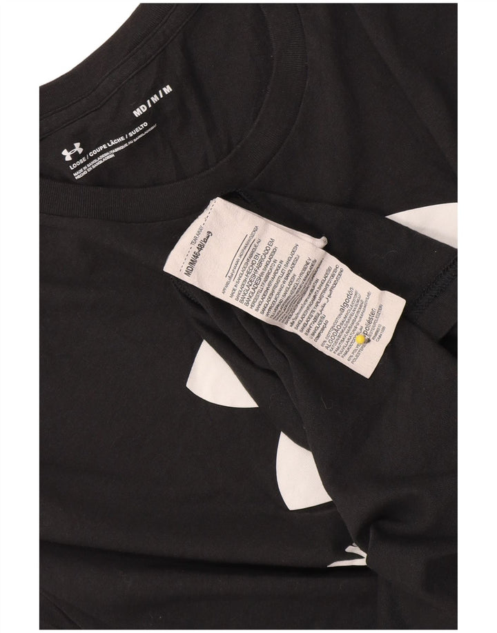 Under Armour Camiseta gráfica para hombre Top mediano de algodón negro