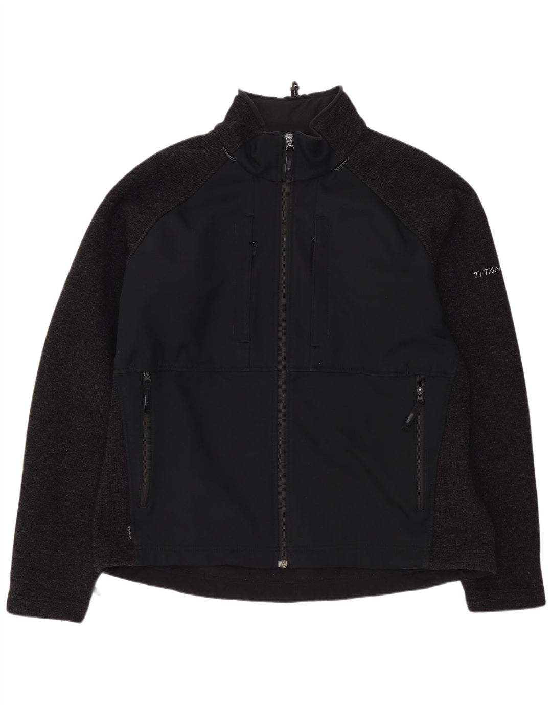COLUMBIA Chaqueta de chándal Titanium para hombre XL Lana color block azul marino