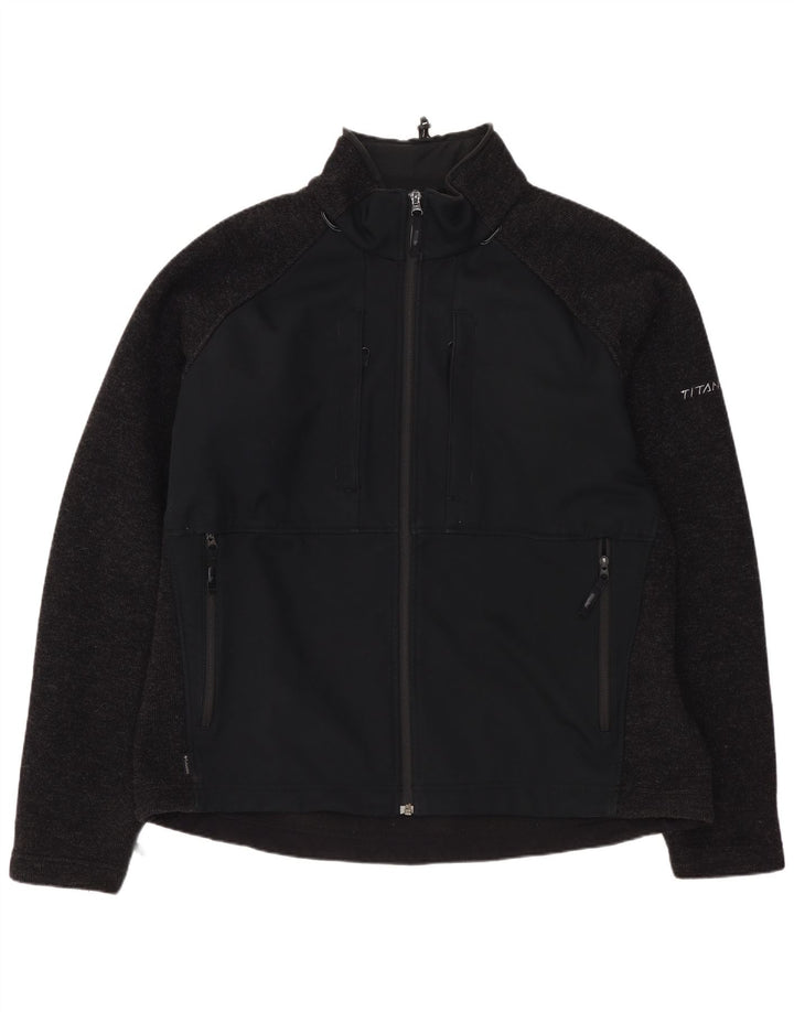 COLUMBIA Chaqueta de chándal Titanium para hombre XL Lana color block azul marino