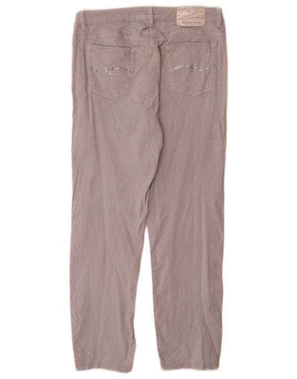 Pantalón Casual Mujer Trussardi Recto W31 L28 Algodón Gris