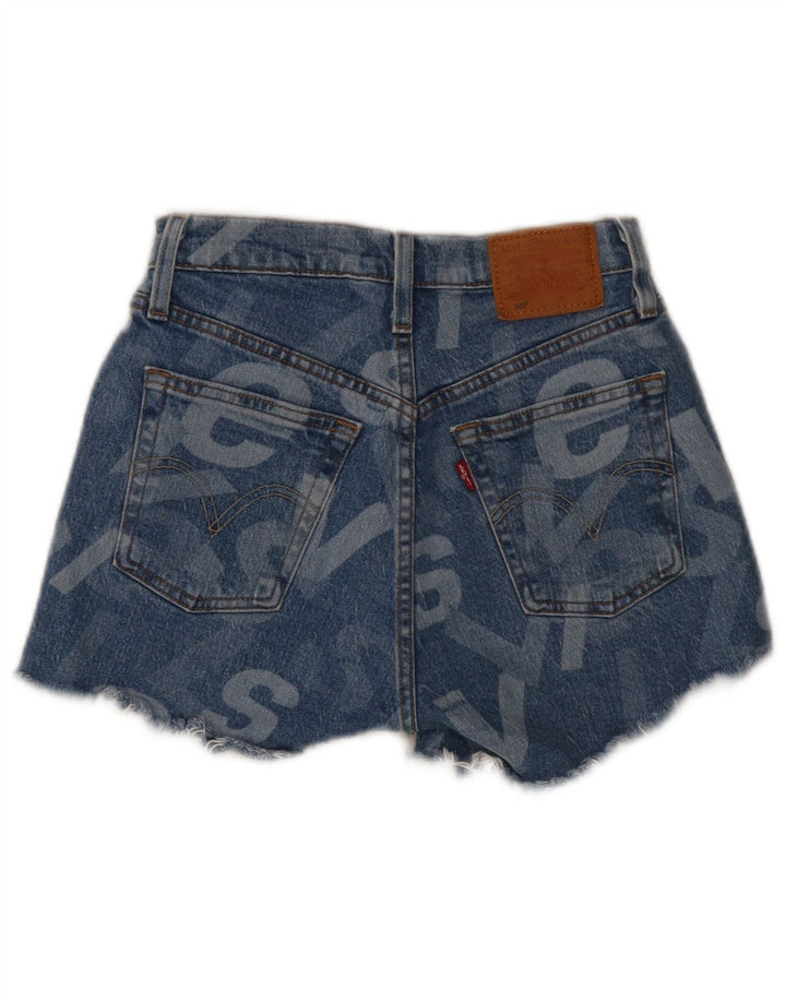 Levi's Shorts De Mezclilla Gráficos Para Mujer W23 2XS Algodón Azul
