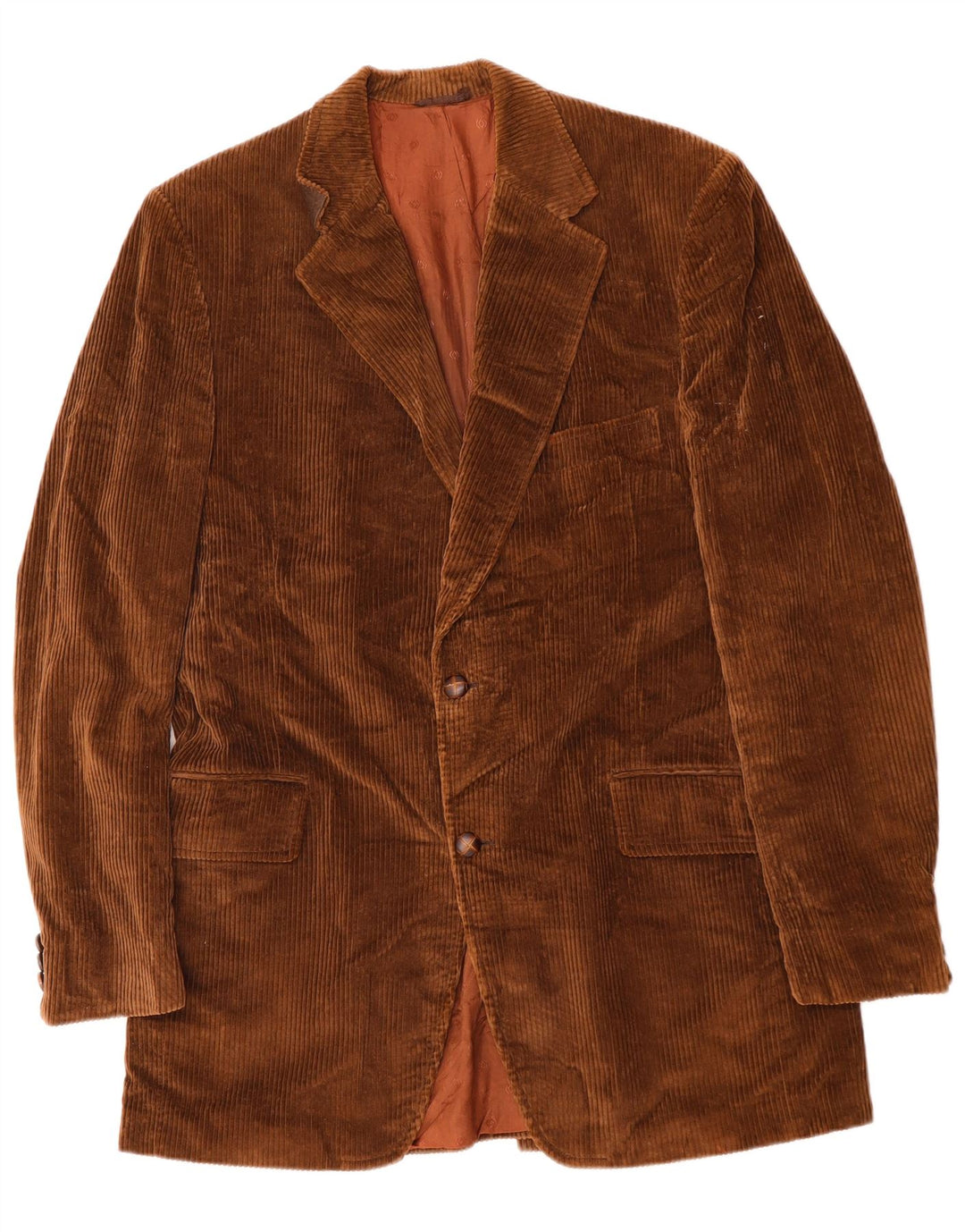 LONDON FOG Chaqueta tipo blazer de pana con 2 botones para hombre EU 42 XL Algodón marrón