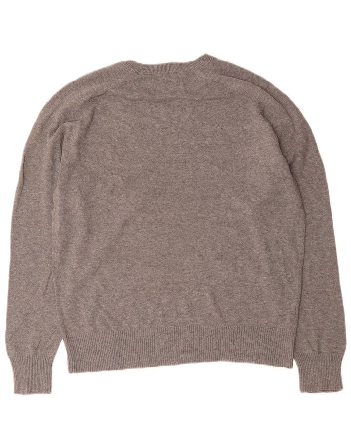 Penguin - Jersey con cuello en V para hombre, talla grande, color gris
