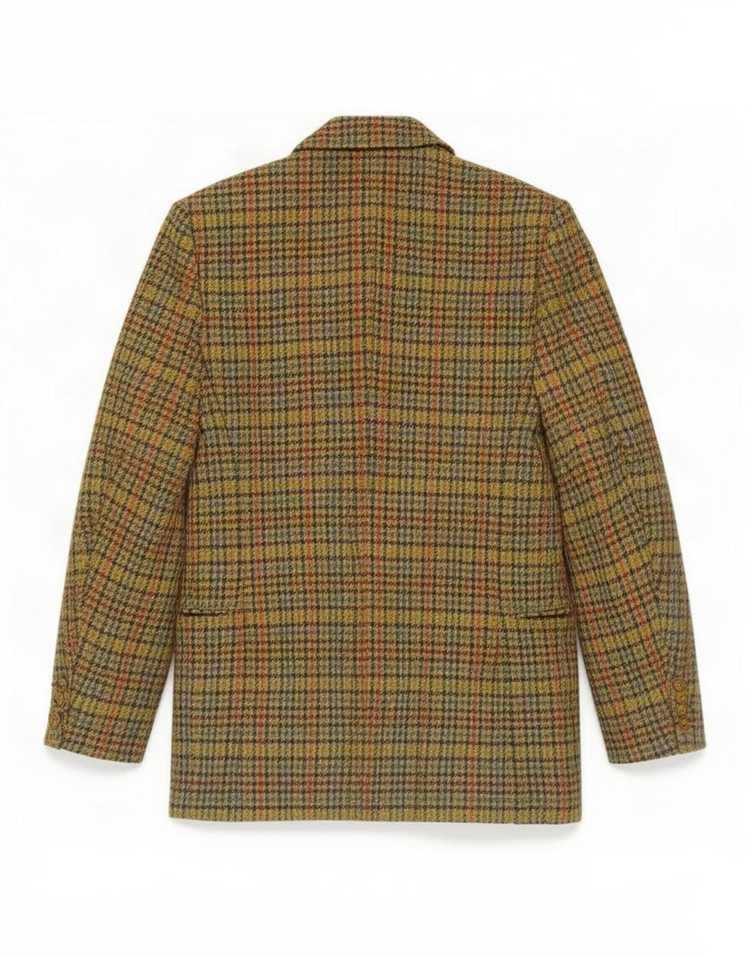 Vintage mujer 3 botones Blazer chaqueta Reino Unido 10 pequeño verde Houndstooth clásico