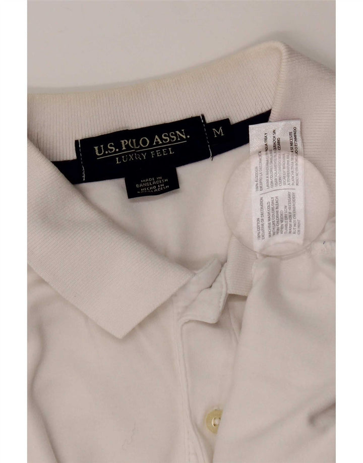 Asociación de Polo de EE. UU. Camisa Hombre Mediana Algodón Blanco