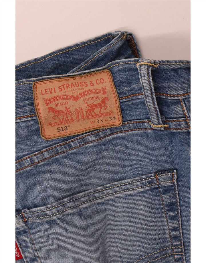 Vaqueros Levi's Mujer 513 Rectos W33 L30 Azul