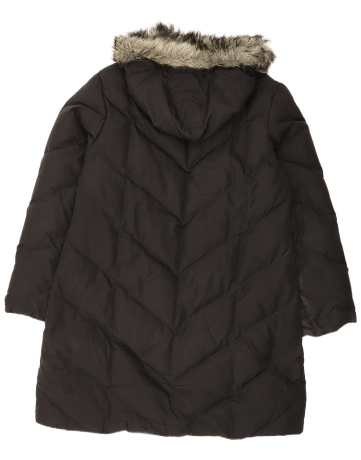 Per Una Abrigo acolchado con capucha para mujer UK 46 Large Poliéster negro