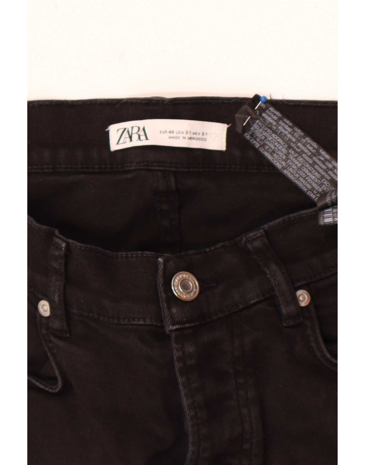 Zara Mens Slim Jeans EU 40 Medium W31 L30 Algodón Negro