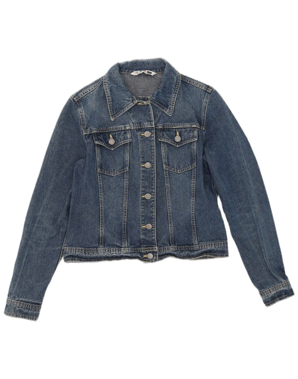 Nuevo Penny Chaqueta vaquera corta para mujer UK 40 Azul medio Algodón