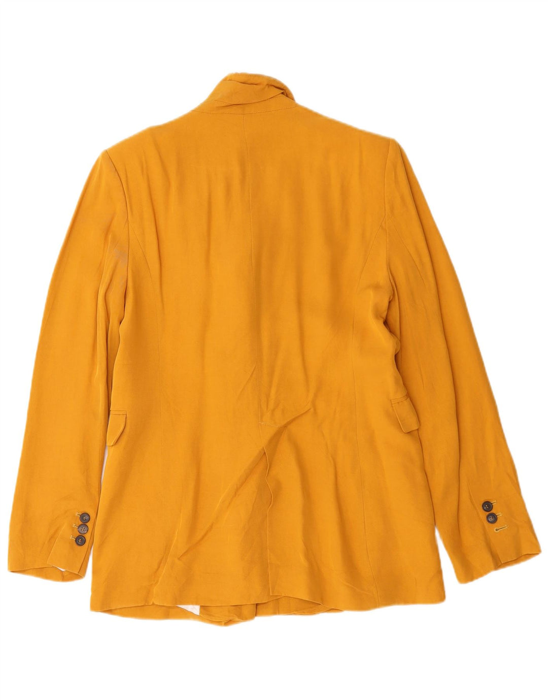 Zara Chaqueta Blazer De Doble Botonadura Para Mujer UK 44 Viscosa Amarilla Mediana