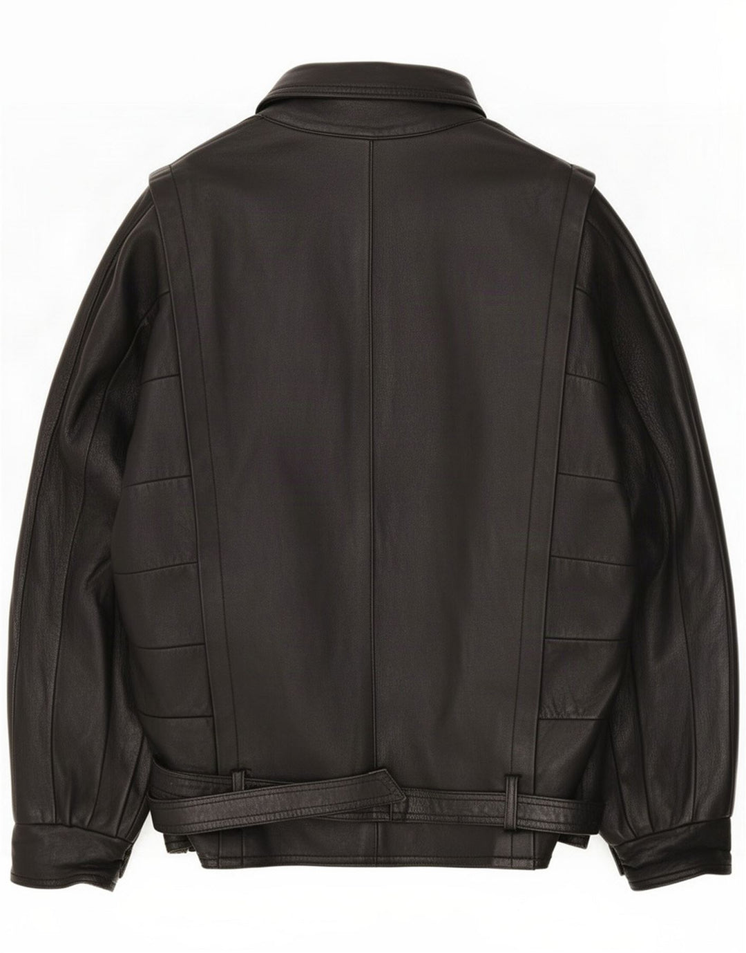 Chaqueta de cuero vintage para hombre UK 40 Large Black