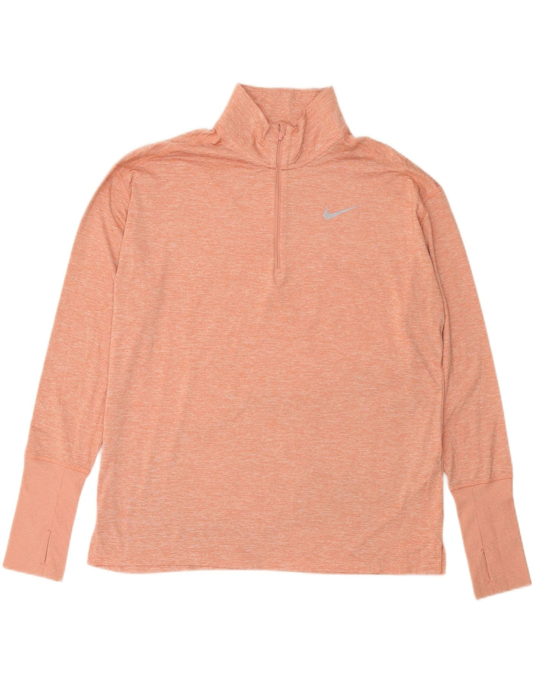 NIKE Mujer Dri Fit Jersey Chándal Top UK 40 Grande Rosa Moteado