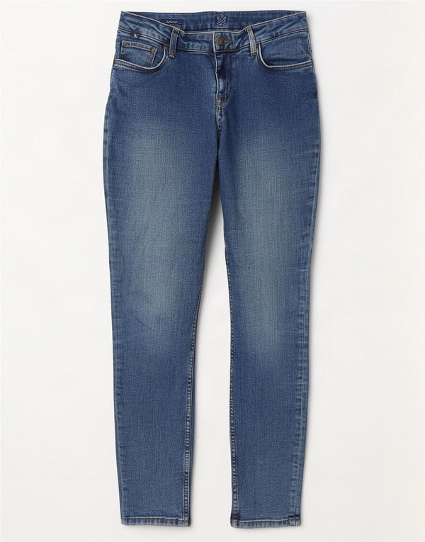 Crew Clothing Vaqueros ajustados para mujer UK 12 Medium W28 L30 Algodón azul