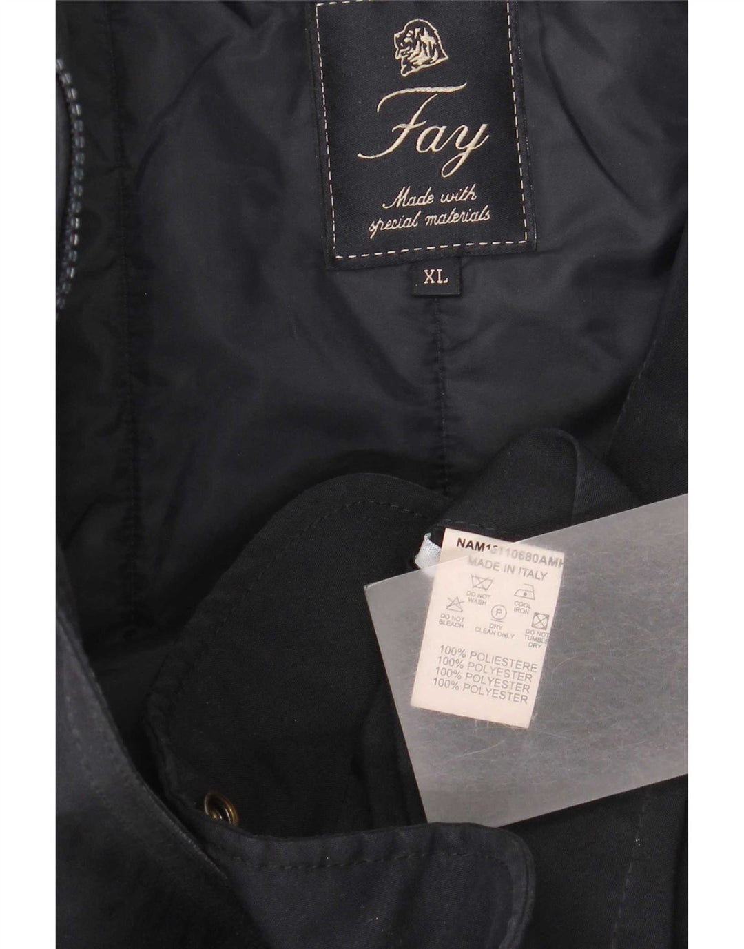 Fay Abrigo cortavientos para hombre UK 42 XL Poliéster azul marino
