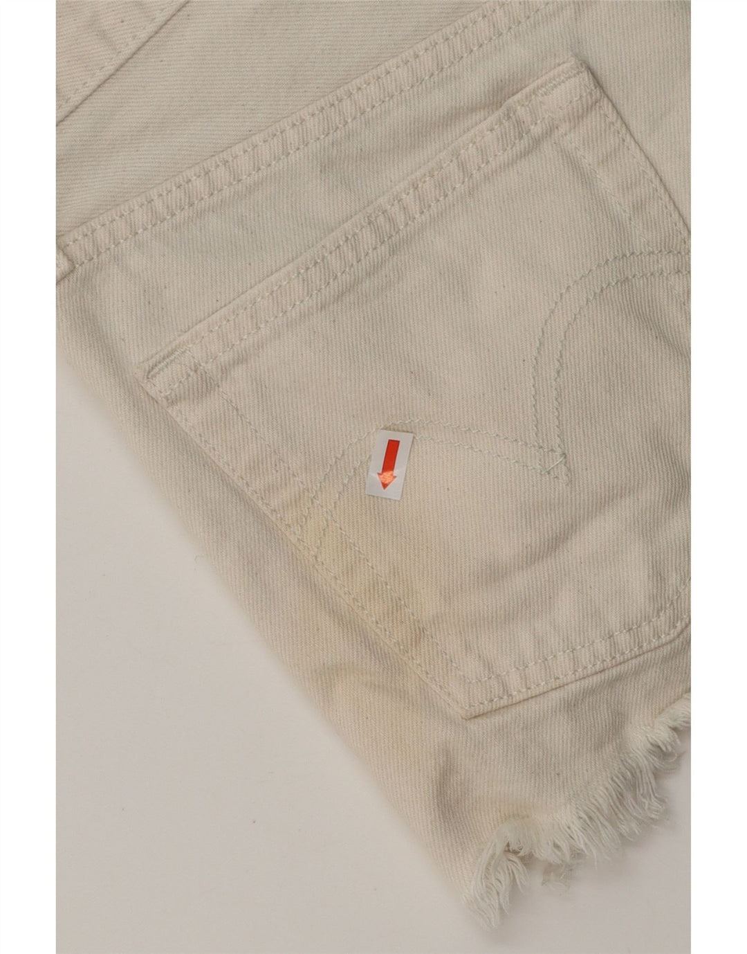 Levi's Shorts De Mezclilla Desgastados Para Mujer W25 XS Algodón Blanco