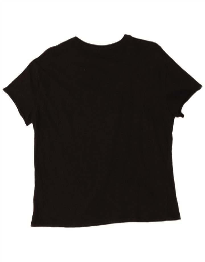 Zara Mujer Trafaluc Graphic Camiseta Top Mediano Negro