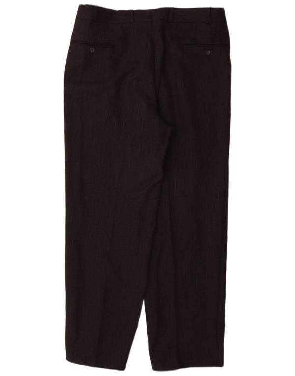Daniel Hechter Pantalón de traje para hombre IT 52 XL W36 L31 Azul marino Rayas diplomáticas