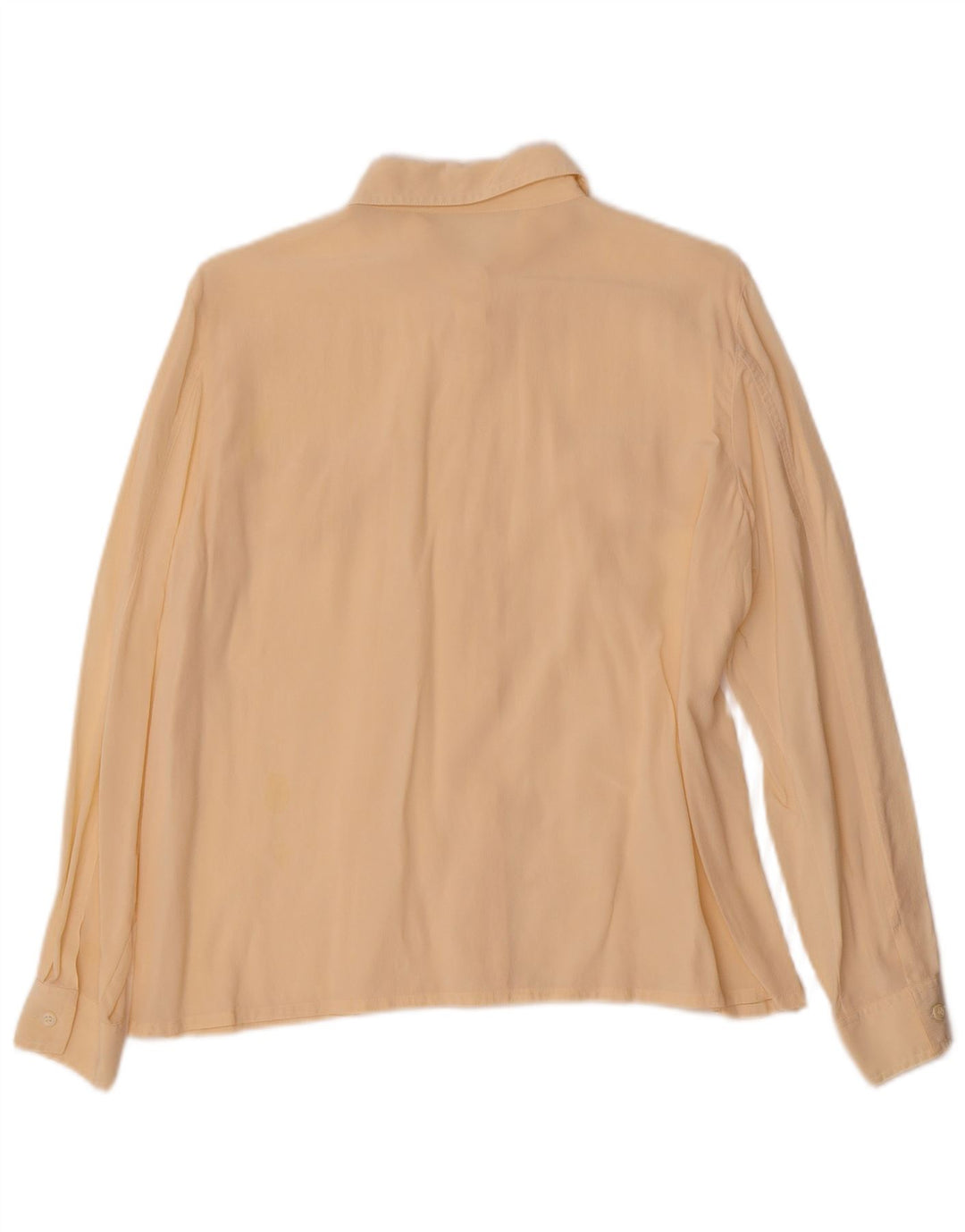 Vintage mujer camisa blusa Reino Unido 16 grande beige