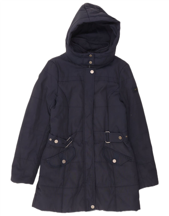 Esprit Abrigo acolchado con capucha para mujer UK 10 Small Azul marino Poliamida