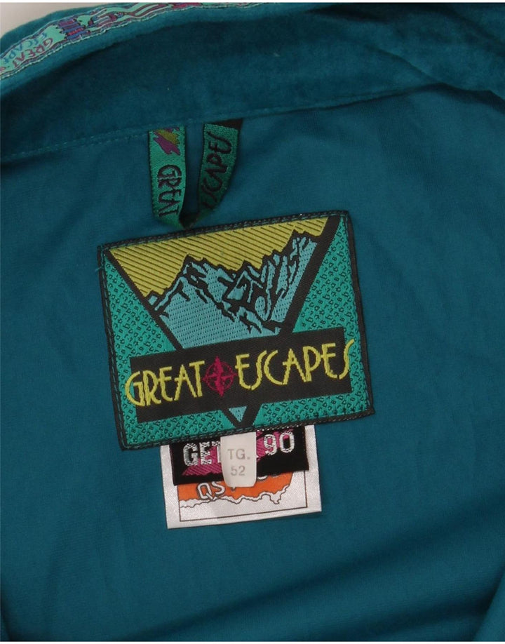 Great Escapes Mens Jersey Chándal Top Chaqueta IT 52 Grande Turquesa