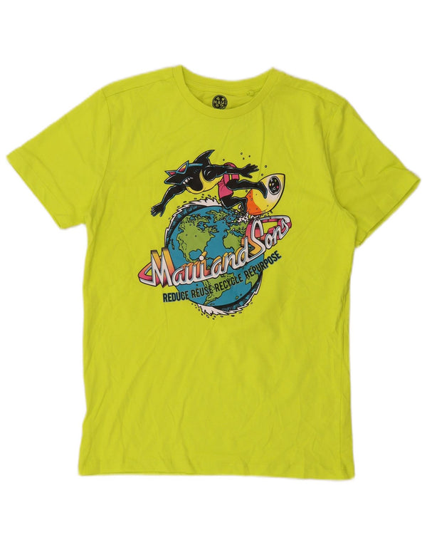 Maui and Sons Camiseta gráfica para niño 13-14 años Algodón Verde